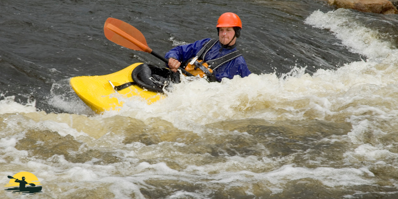 Kayak Parallel to Waves in Rough Water