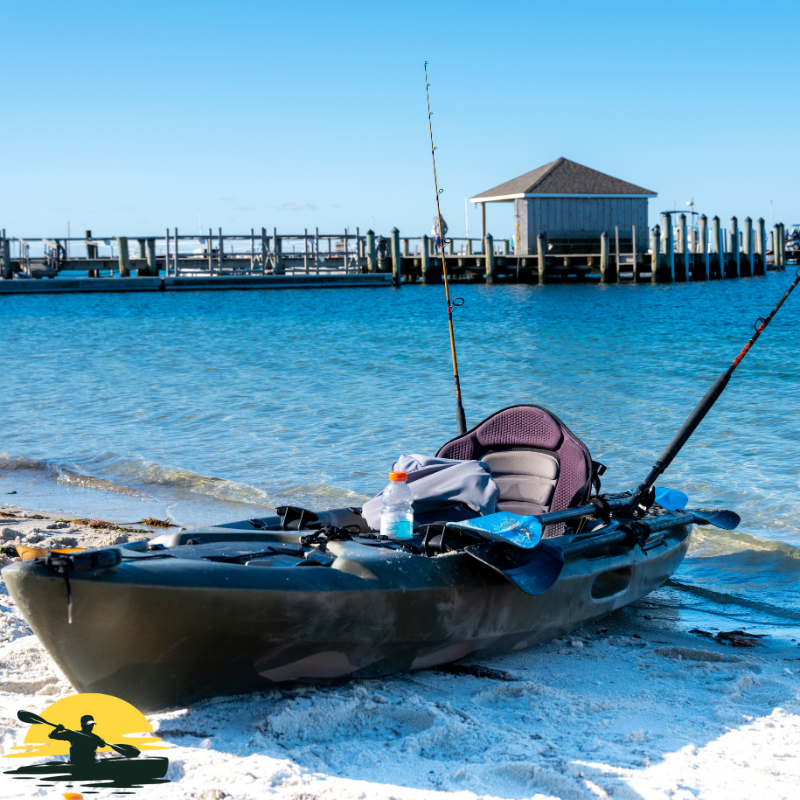 a fishing kayak in a beach side
