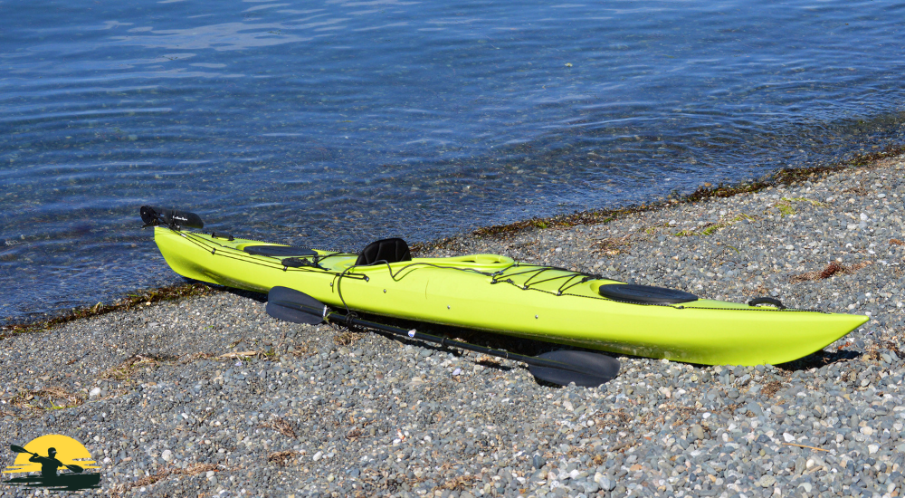 kayak besides a beach 