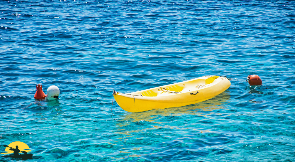 kayak in a sea