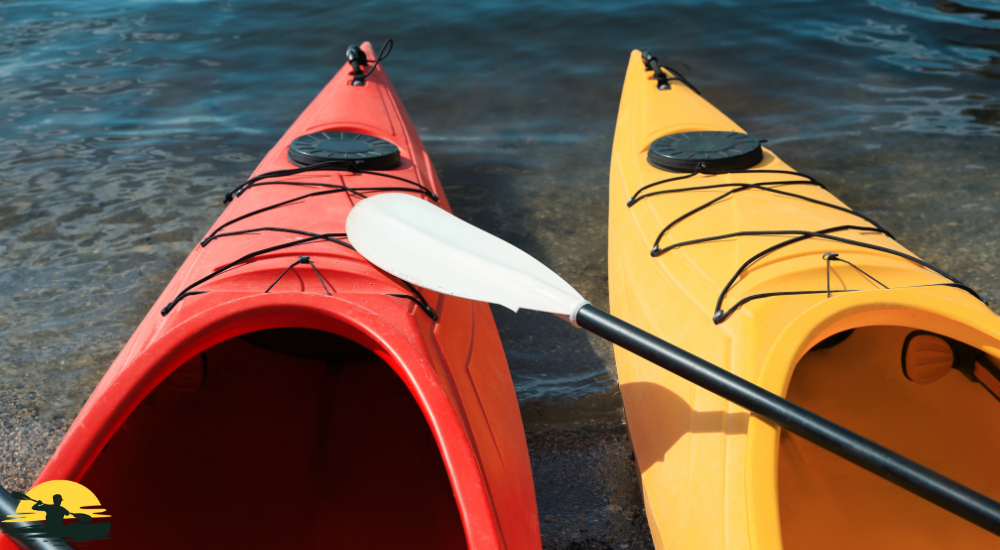 Kayak paddle and boat