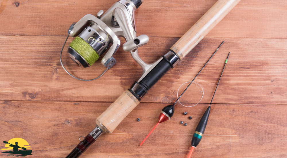 A fishing rod with sinker