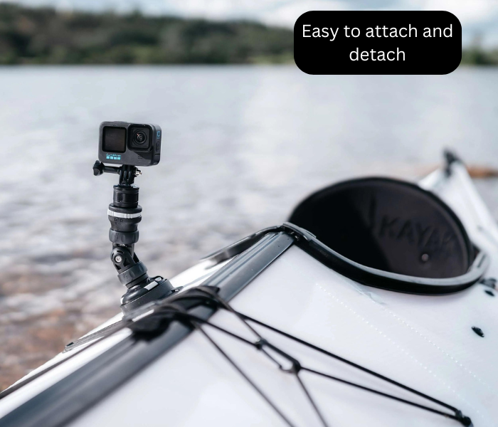 A camera attached with kayak