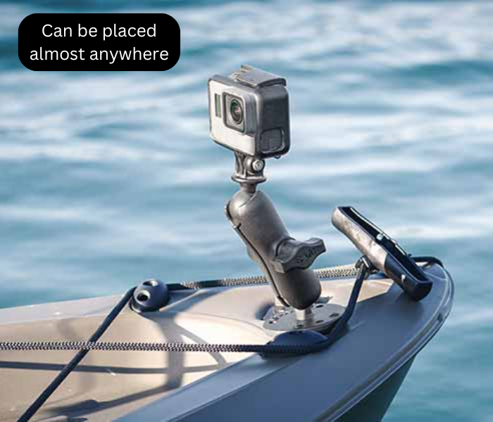 A camera attached with kayak