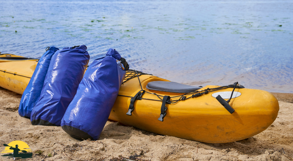 A kayak besides a lake